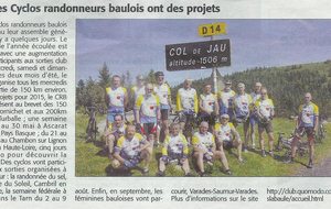 Les cyclos Baulois en 2014