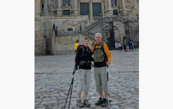 Marie-Paule et Christian sur le Chemin de Compostelle